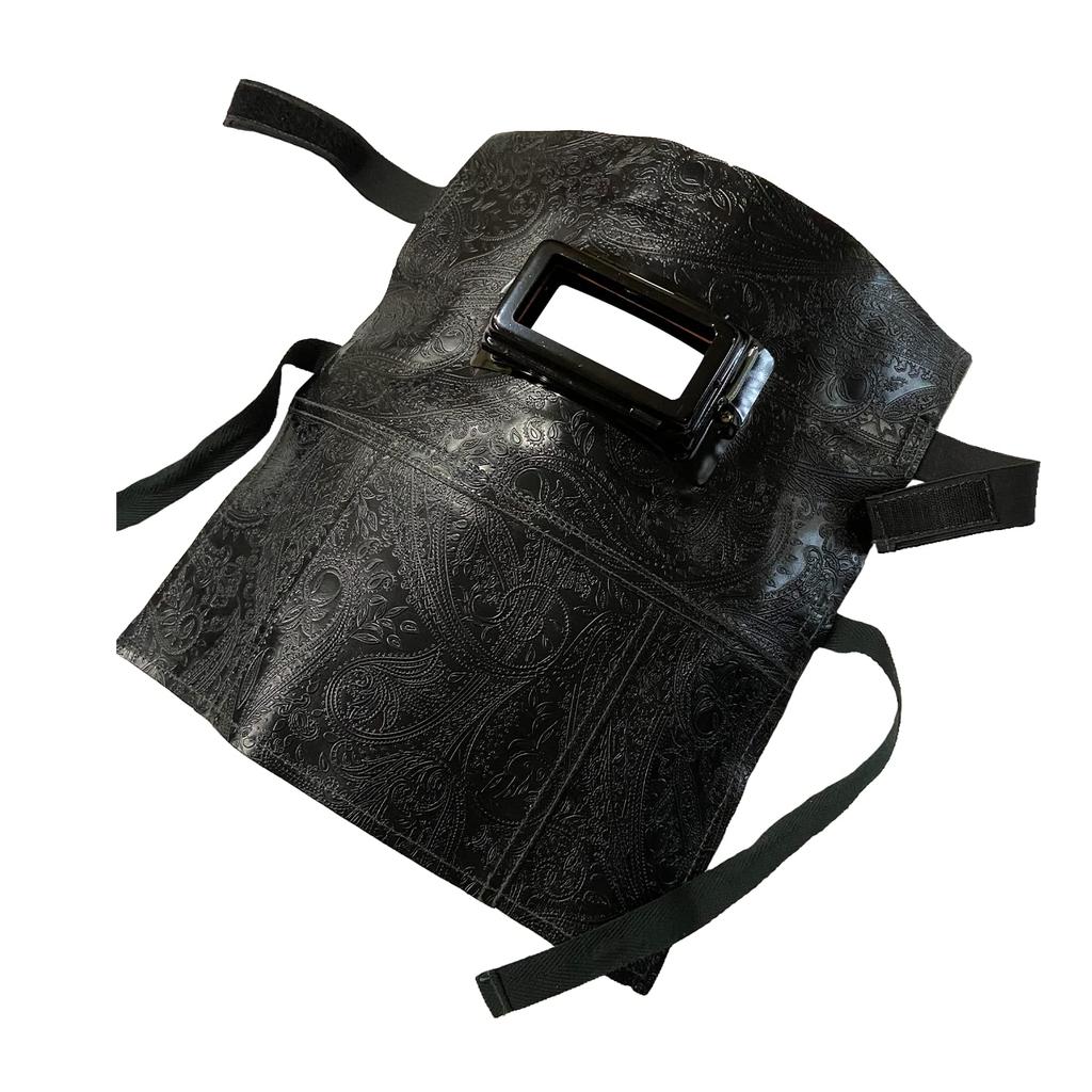 Red Gear Welding Combination Made In Japan Headgear, Drawstring, (Black Paisley)