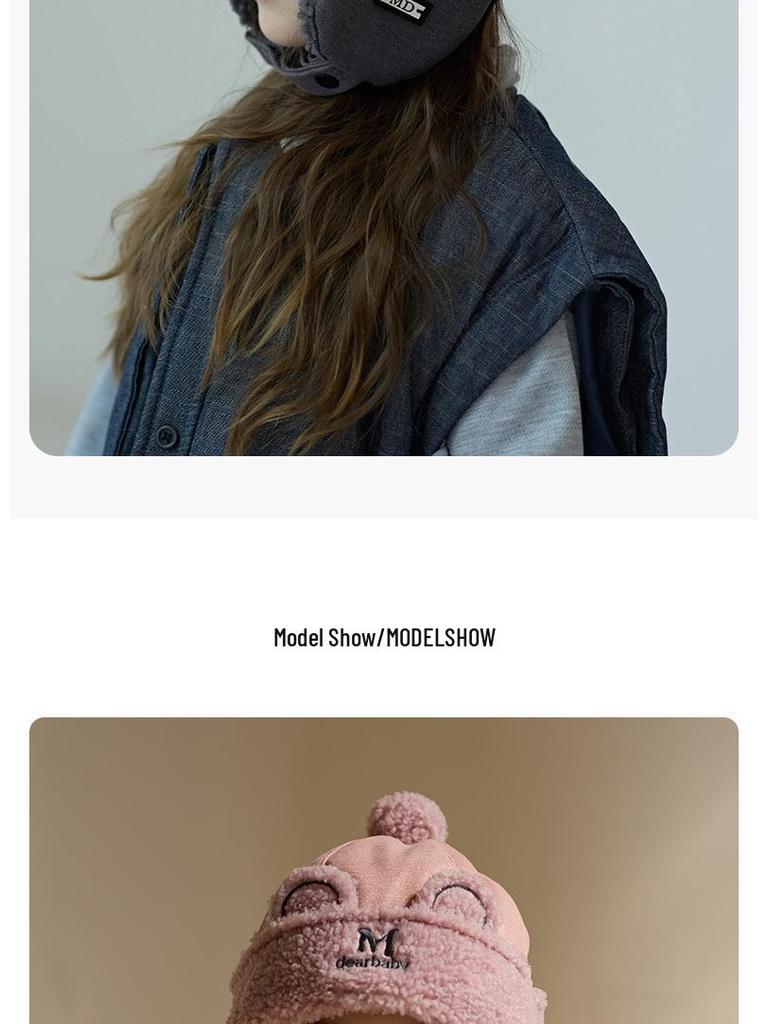 Chapeau Lei Feng coupe-vent 2025 pour enfants—Pull chaud et épais avec protection des oreilles pour l'automne et l'hiver
