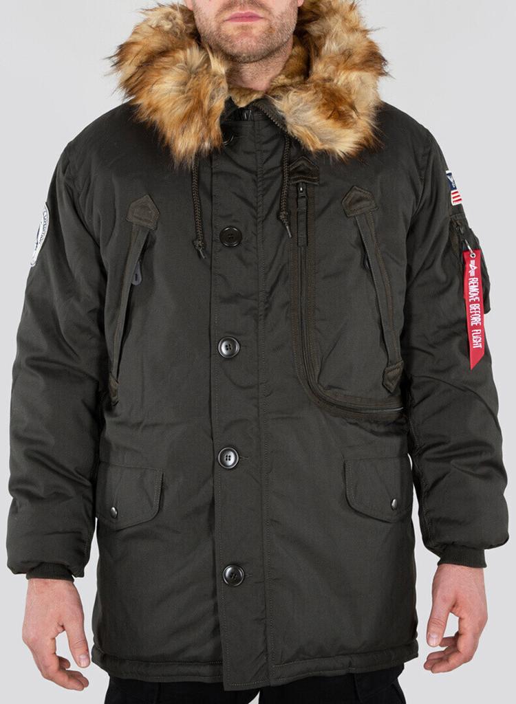Зимняя куртка Alpha Industries Polar Jacket (123144) черная олива (123144-413)