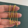 Gold-Plated Twisted Rope Herringbone Necklace, 2MM, Hot Korean Style, 16-30 Inches