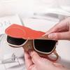 3Pcs Portable Sunglasses Protector Soft Leather Eyeglasses Clip Simple Glasses Holder Storage Bag