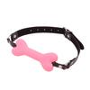 Bone-Shaped Silicone Ball Gag Adjustable BDSM Mouth Restraint for Bondage Roleplay Soft Body-Safe Discreet Adult Toy for Couples' Play