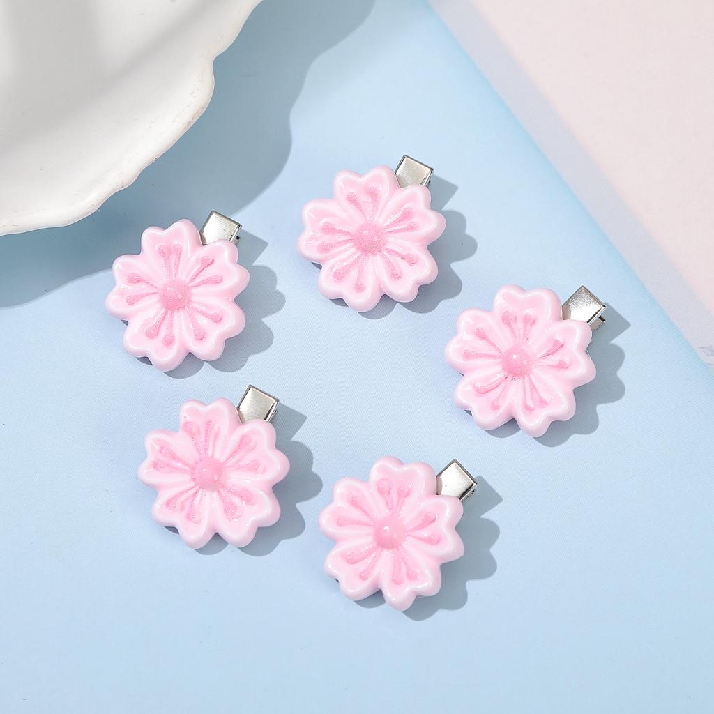 5PCS/set Hair Clip Flower Bohemia Headwear Women Girls Sweet Hairpin Braided Styling Side Clip Ponytail Hairpin Accessories