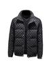 European Men's Stand Collar Winter Down Jacket - Slim Fit, Warm, Trendy Print, High-End Casual Style