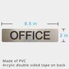 Office Sign, Plastic Plate Sign for Business Room, Easy Tallation Door or Wall, 8.5x2 Inch