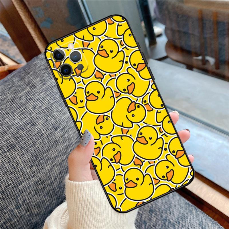 

Cartoon Cute Goose Duck Phone Case For iPhone 16 14 13 12 11 15 Pro Max 12 13 mini XR 15 16 Plus 16e Cover Shell iPhone 16 Plus