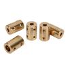 5 Pcs Shaft Coupling 22mm Length 14mm OD 5 To 8mm ID Bore Rigid Coupler Brass Motor Shaft Connector