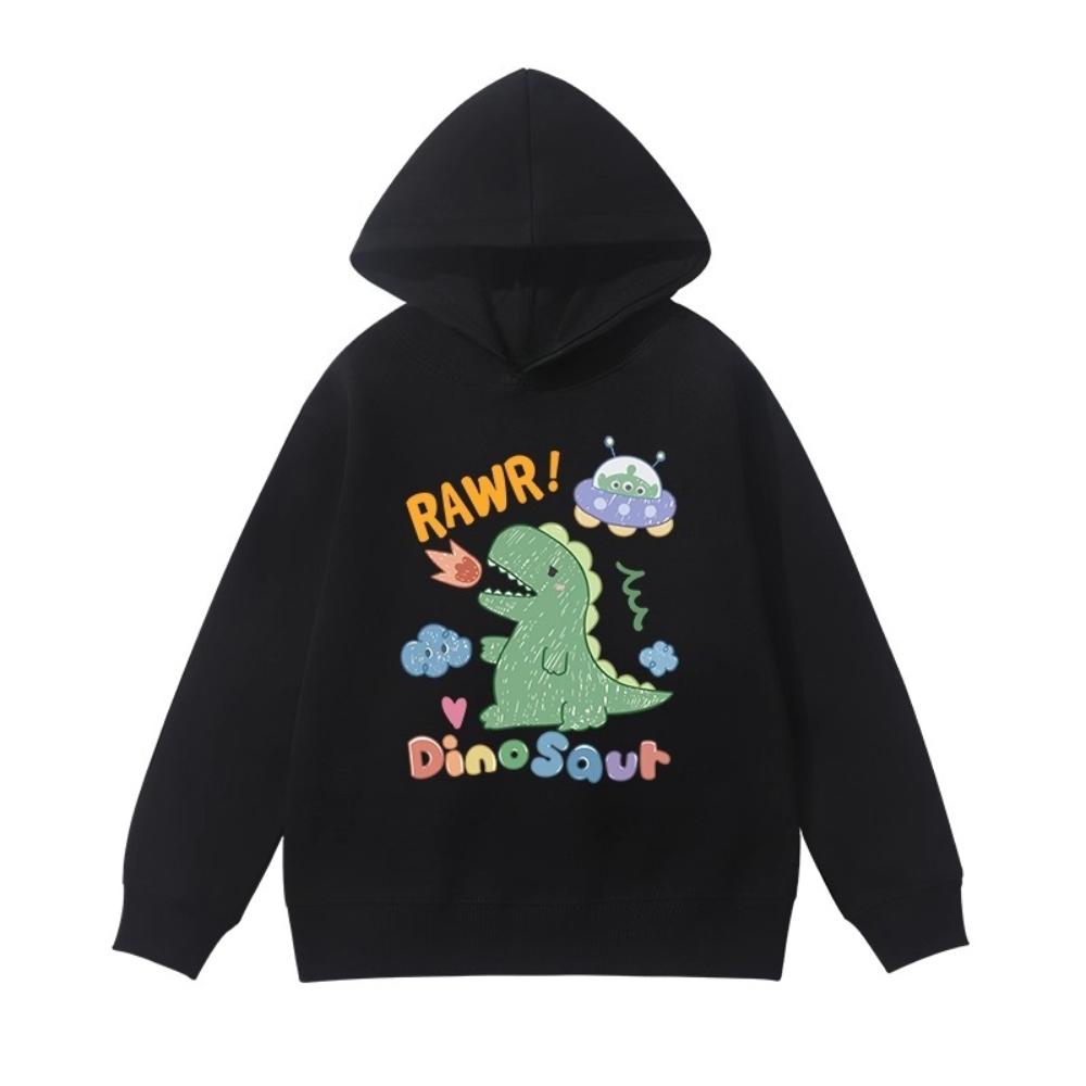 New Style Cartoon Little Dinosaur Bear Children's Sweatshirt Autumn and Winter Warm Children's Hoodie Boy Girl Clothing