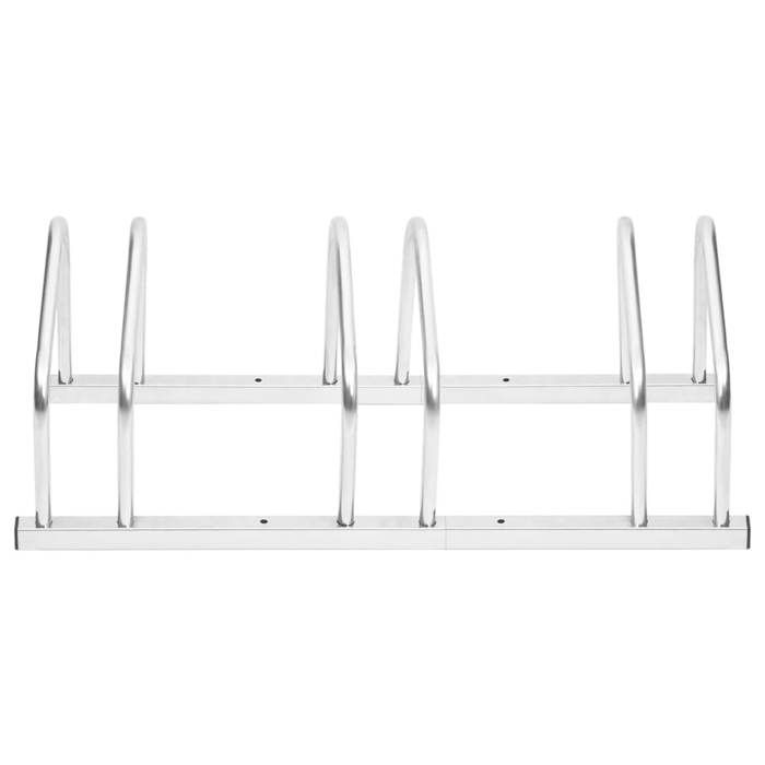 VidaXL Bike Rack for 3 Bikes, Bicycle Stand with Storage, Floor Bike Rack Garage Garden Terrace, 154418