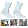 DH Reflective Cycling Socks Bicycle Sport Fitness Night Riding Sock (White)
