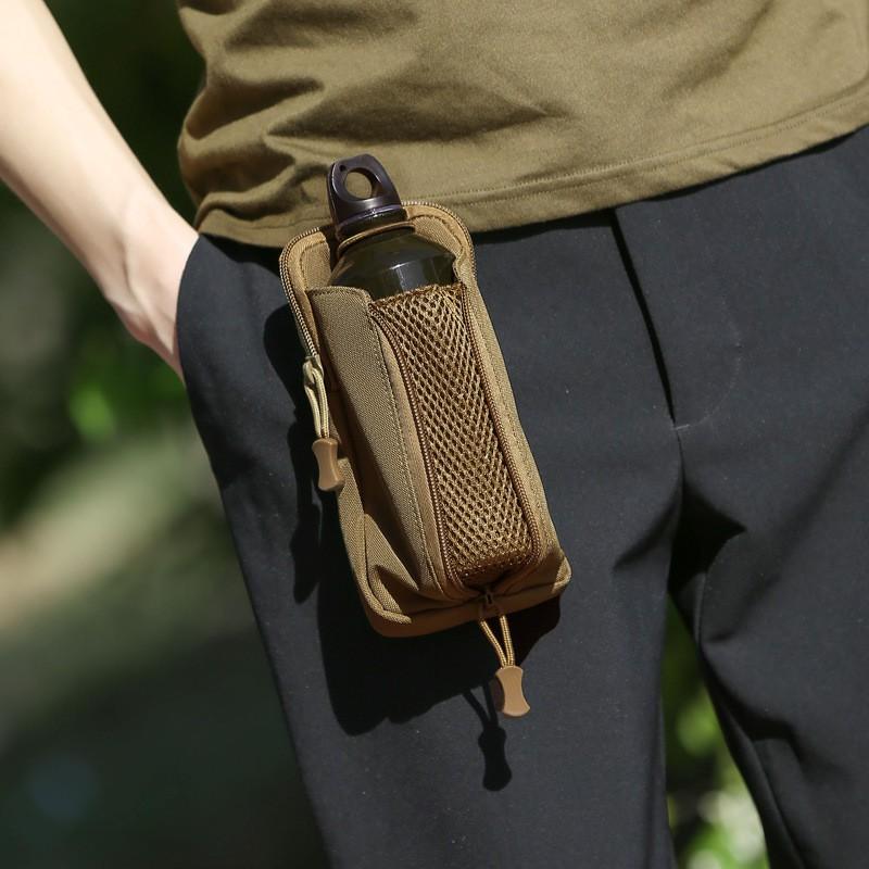 Tactical Waist Pack With Insulated Water Bottle Holder Outdoor Sports Hydration Bag Fishing Hiking Camping