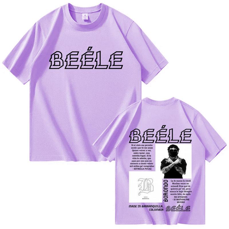 Rapper Beele Fashion Album Merch Mens High Quality Short Sleeve Tshrits Pop Hip Hop Tee Streetwear Cozy Tshrits Gothic Clothes