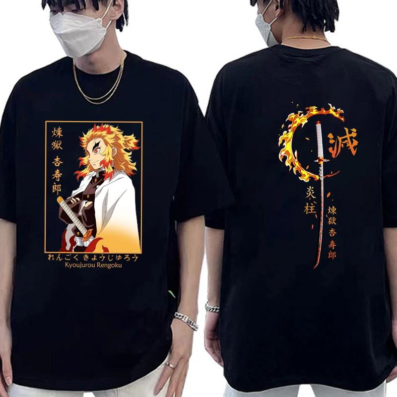 Hot Sale  Demon Slayer Kamado Tanjirou Graphic Print T-shirt Women Men Loose Casual Oversized Top Summer New Tee Streetwear Harajuku Short Sleeve