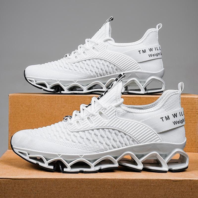 Flying Woven Men's Shoes Spring Air Mesh Blade Red Sports Running Casual Trendy Shoes Versatile Men's Factory