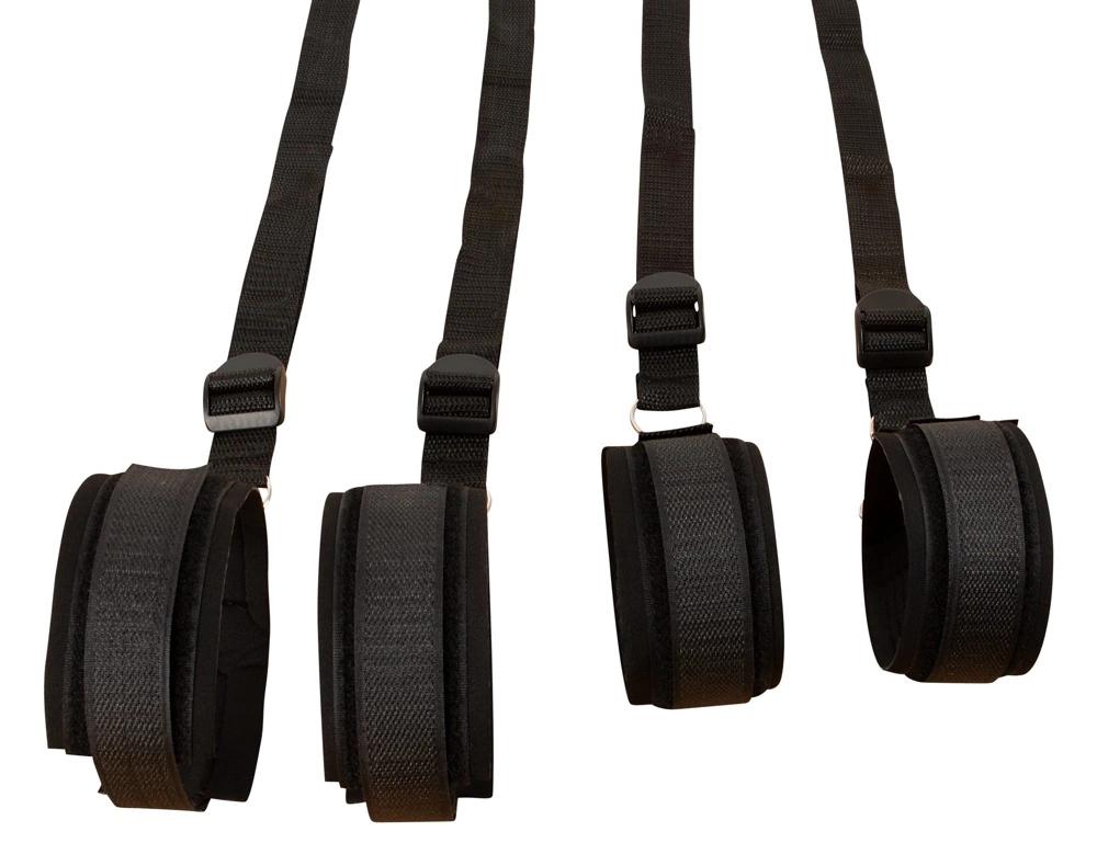 Fetish - Bdsm Bed Bondage Set Bed Cuffs Black