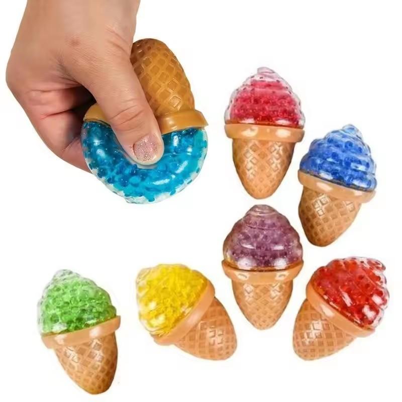 Ice Cream Grape Ball Sensory Toy Stress & Anxiety Relief Fidget Toys Ice-cream Pinch Decompression Toy for Adult