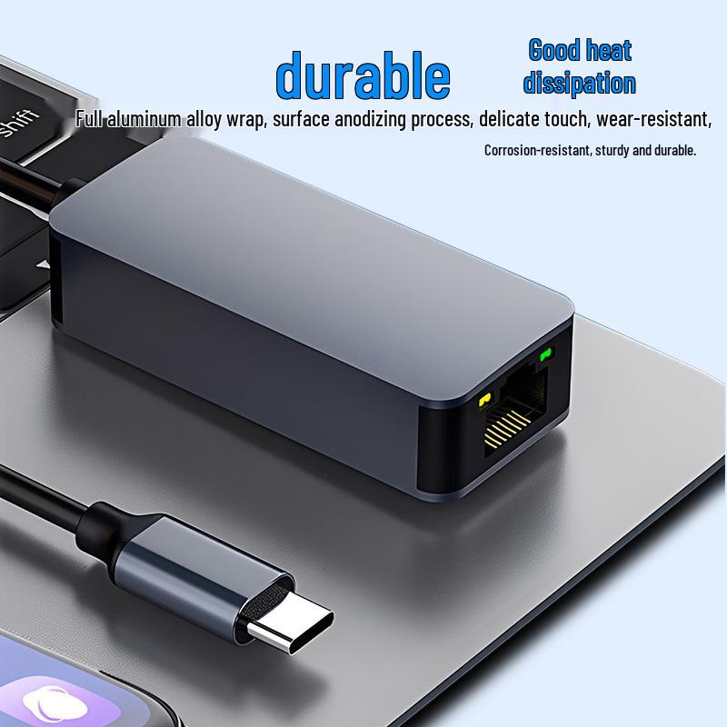 USB-C 3.1 to 2.5G Ethernet Network Card – 2500M High-Speed Adapter