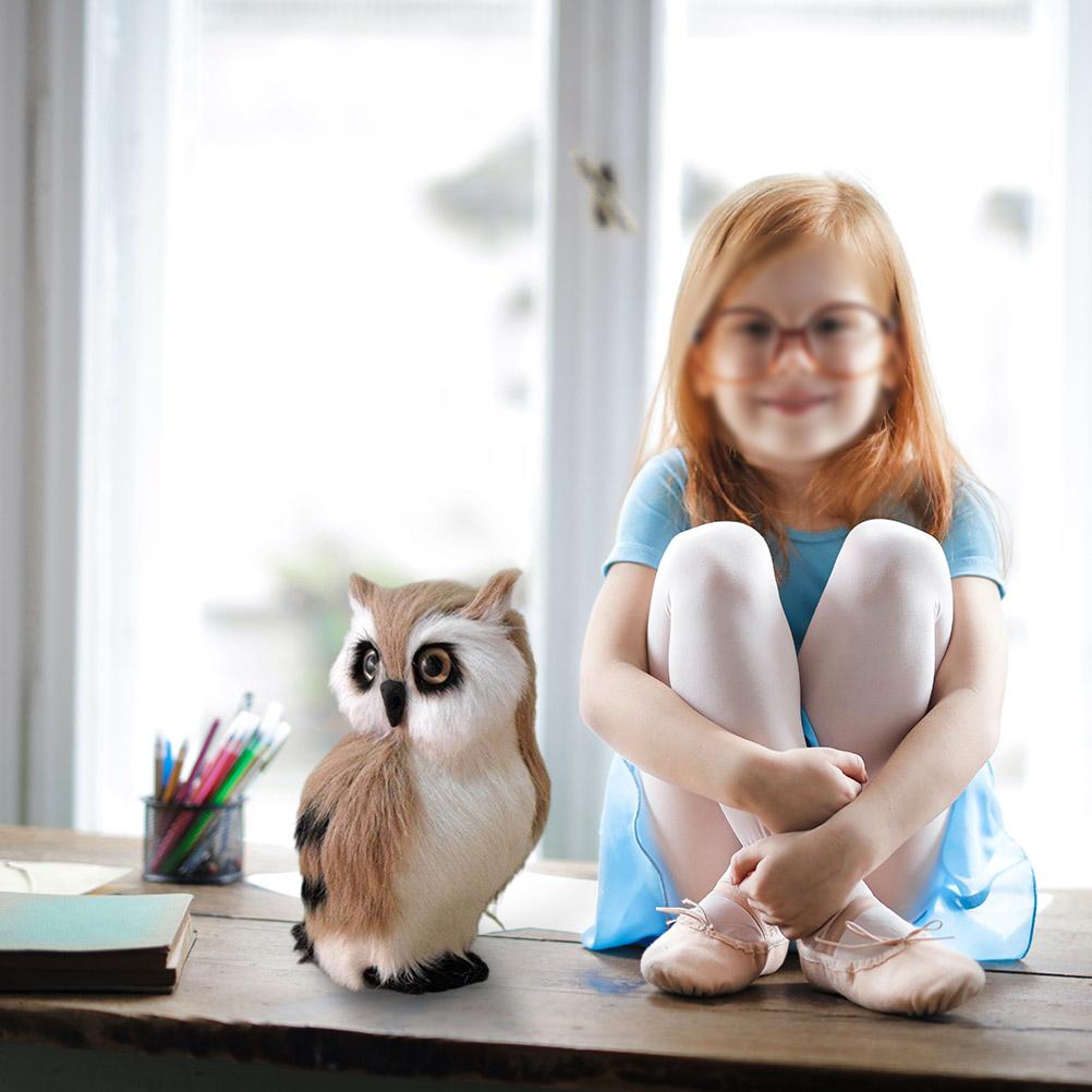 Simulare Model Bufniță Jucării Decor Vitrină Acasă Păpușă Recuzită Fotografie