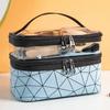 Double Makeup Bag Large Capacity Multi-functional Portable Travel Storage Portable Zipper Skin Care Toiletry Bag