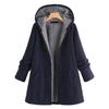 Plus Size Women Hoodie Autumn Winter Warm Coat Solid Color Streetwear All Match