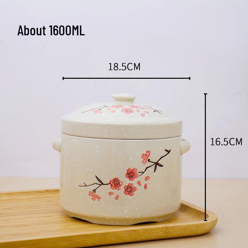 Snowflake Glaze Ceramic Stew Pot