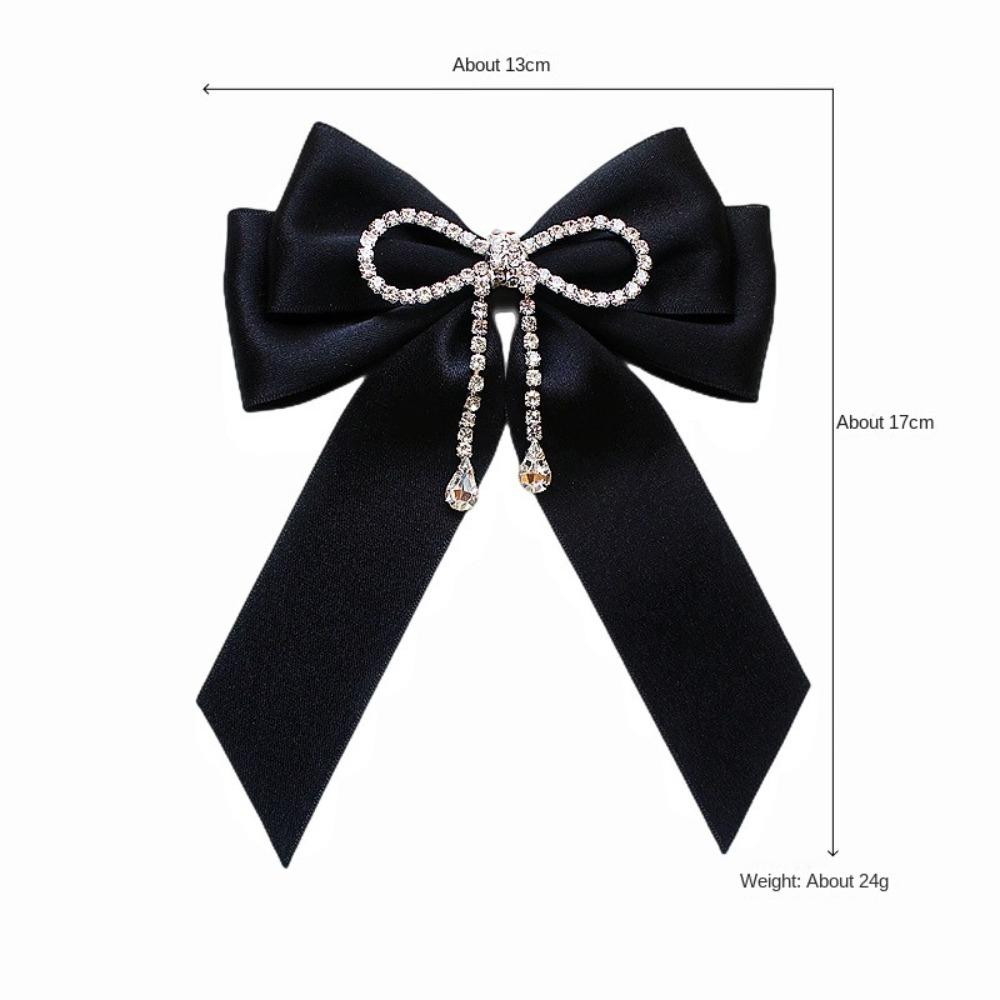 College Style Lace Ribbon Bowtie Elegant Collar Rhinestones Jewelry  Fashion Jewelry Gifts