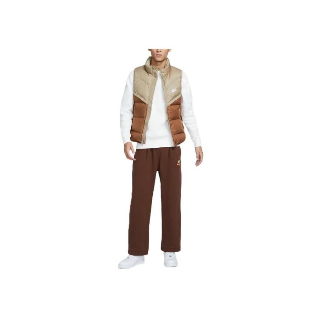 Nike Sportswear Storm-FIT Windrunner Outdoor Casual Sports Zip-Up Stand Collar Warm Down Vest Men Vest Khaki FB8184-248