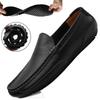 Broken Size Breathable Casual Leather Shoes Soft Leather Soft Sole Doudou Shoes Overfitting Lazy Shoes
