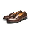 Men's Shoes Fashion New Casual Leather Shoes Trendy Business Dress Shoes Retro Gentleman Style Foot Loafers Fringed Shoes