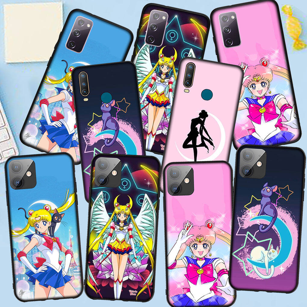 Phone Case for Samsung Galaxy S25 S23 S22 S24 Ultra FE A05 A06 A15 A16 A36 A37 A35 A33 A34 A52 A54 A55 A56 A57 A25 A26 A53 A17 Sailor Moon Girl Cover