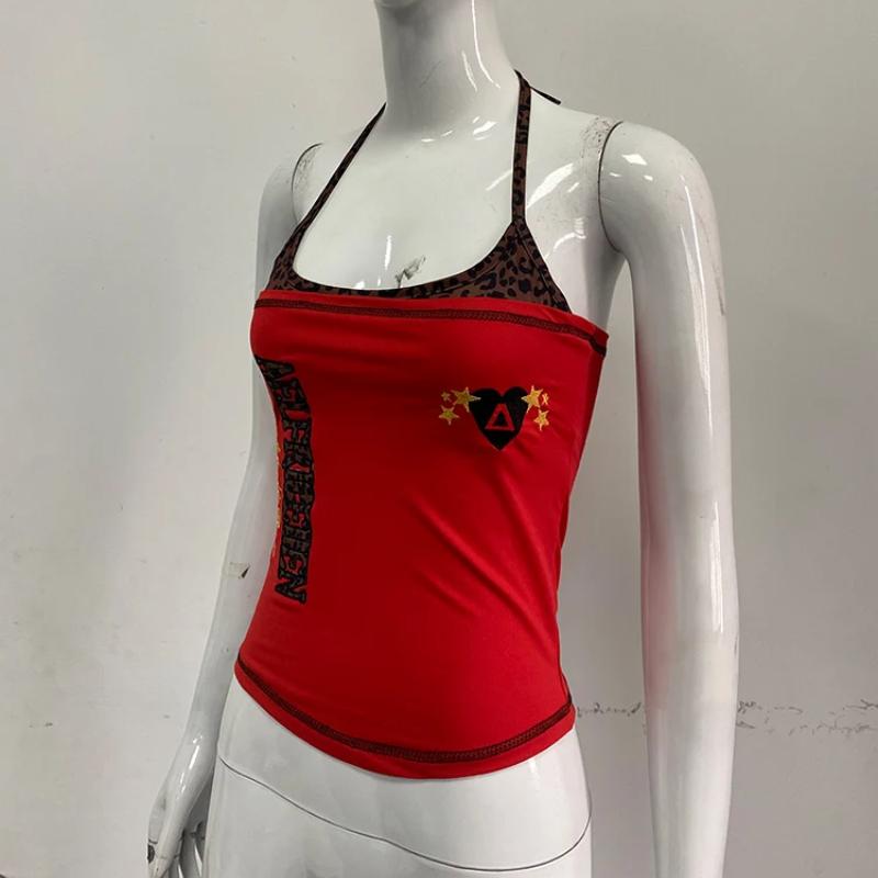 Sommerlicher Buchstabendruck Sexy Street Trägertop Y2K Kleidung