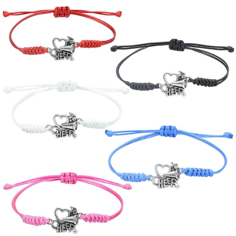 Girls Cheerleading Charm Bracelets for Girls Sports Lover Sports Enthusiasts Jewelry for Team Cheerleader Jewelry Women