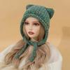 Keep Warm Knitting Cap Cute Cat Ear Pullover Cap New Cat Ear Hat