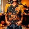 Women's Short Sleeve Halloween Graphic T-Shirt Casual Tee for Costume Party