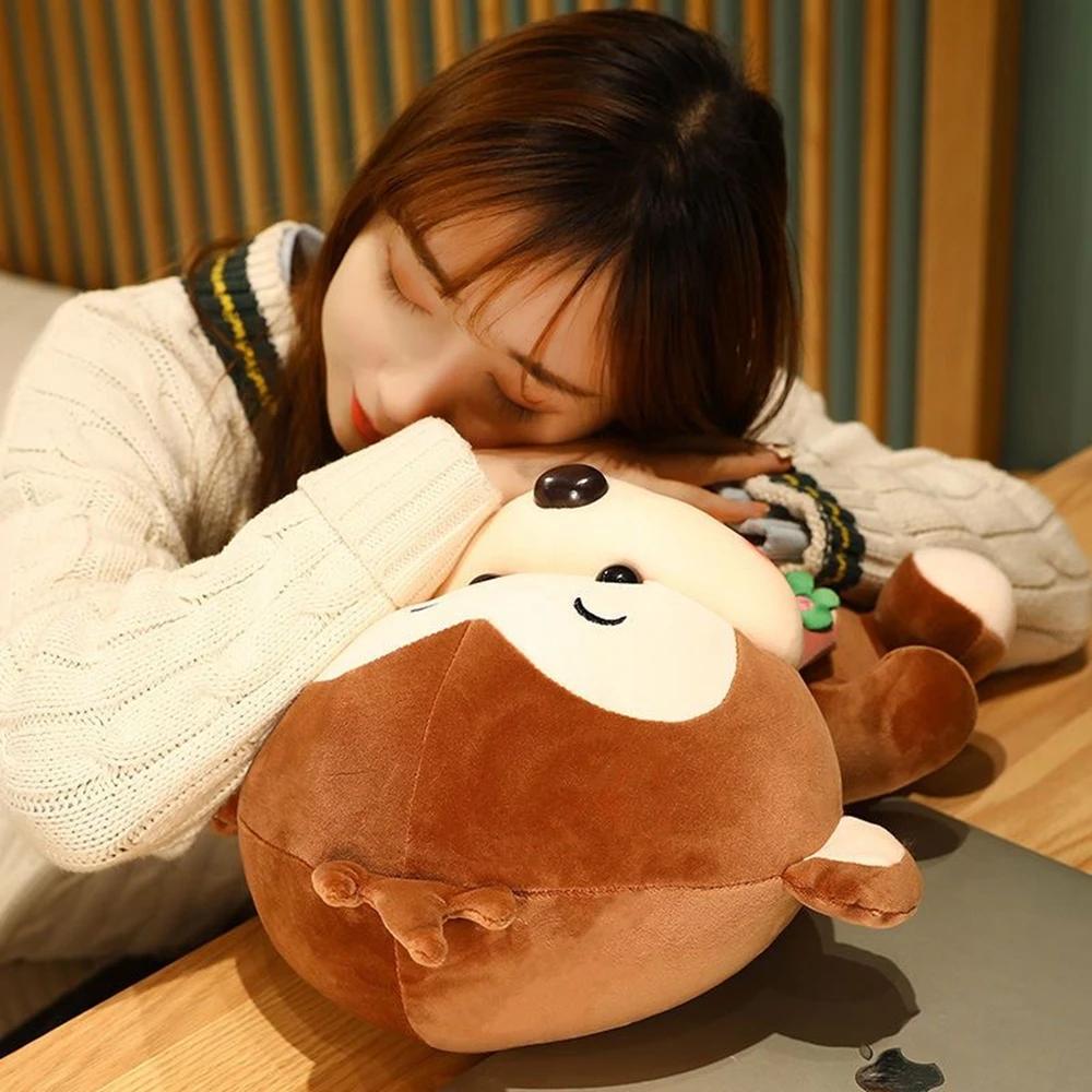 23cm Little Monkey Doll Plush Toy Soft PP Cotton Stuffed Bed Hold Sleeping Ziac Birthday Gift For Boys And Girls Cute Ornaments