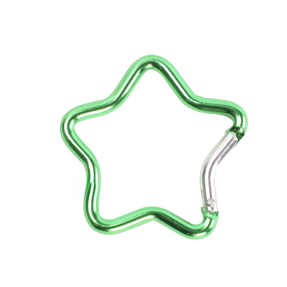2pcs Aluminum Alloy Hanging Buckles  Five-pointed Star Climbing Buckles  Quick-hanging Keychains  Safety Buckles Backpack Buckles  in Various Colors