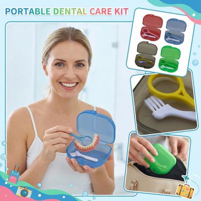 Portable Braces Cleaning Box Denture Cleaner Portable Teeth Box