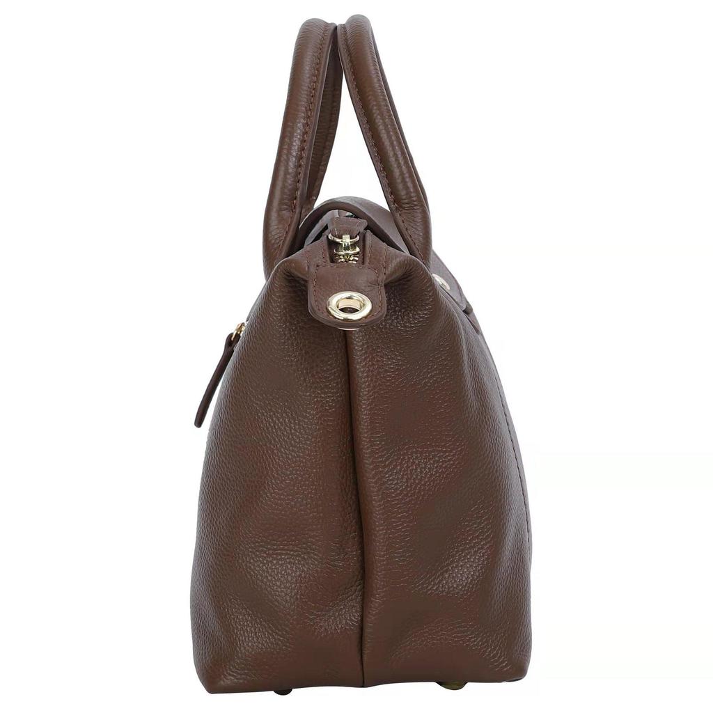 Borsa a Spalla da Donna in Vera Pelle di Vacchetta Stile Urbano Coreano
