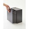 [Yamazaki] Wall Toilet Pot & Storage Case Black, Approx. W20.5 x D12.2 x H24cm, Includes Gypsum Board Pins & Wood Screws, Tower Flap-Type