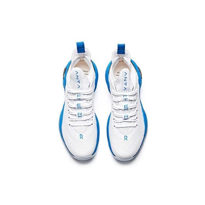 Anta RR6 Men's Low-top Basketball Shoes White Blue, Mesh Upper Non-slip Durable 912021101-3