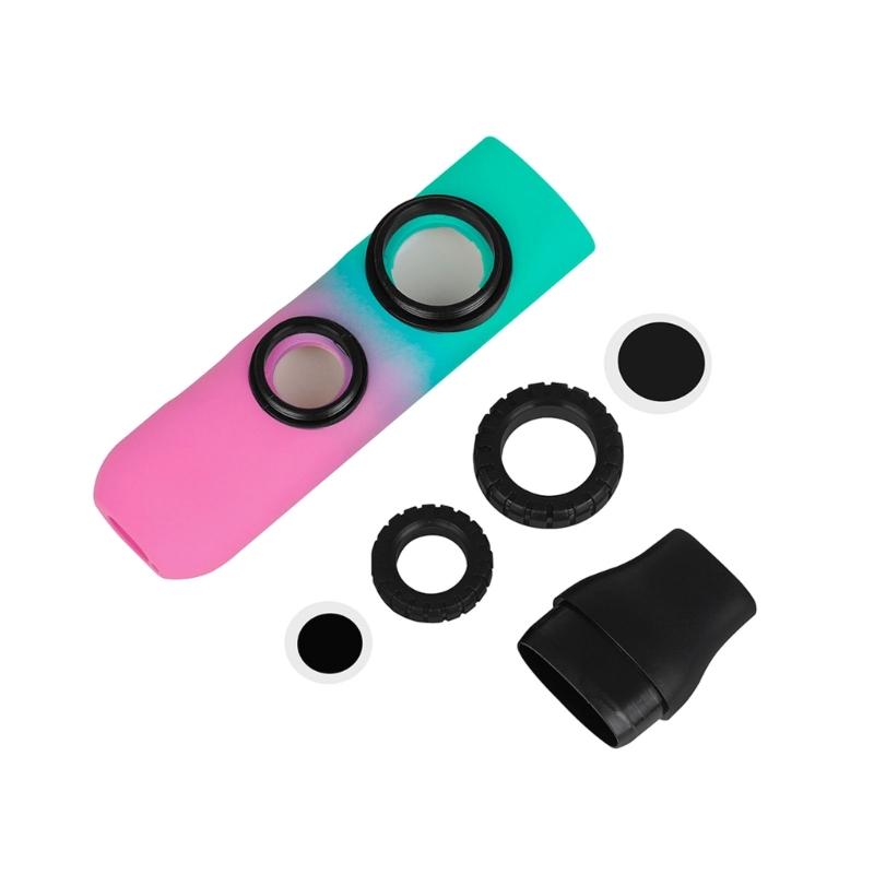Easy to Playing ABS Construction Kazoo with Double Membrane Design Ideal for Beginners Children and Family Activity