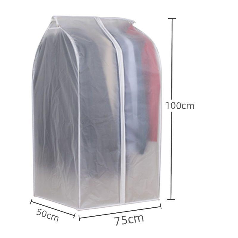 Simple Stereo Translucent Clothing Dust Cover Home Suit Jacket Protect Cover Thickened Oxford Cloth Wardrobe Organiz Hanging Bag
