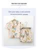Children's Cotton Pajama Set - Short Sleeve Thin Home Wear for Primary Students