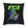 Eli Tomac Et Motocross Supercross Quadratischer Kissenbezug Polyester Leinen Samtmuster Dekoratives Wurfkissen Hauskissenbezug