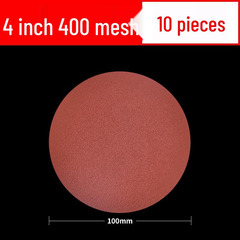 4" Sandpaper Flocking Woodworking Polisher with Self-Adhesive Hook & Loop Angle Grinder Sanding Discs