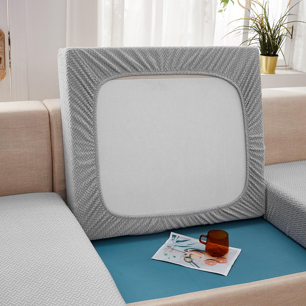 Jacquard Sofa Seat Cushion Cover Elasticity Chair Seat Cover Removable Sofa Slipcover Stretch Furniture Protector 1 /2 /3 /4 Seat