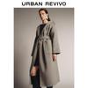 UR Women's Elegant Hooded Belted Winter Coat