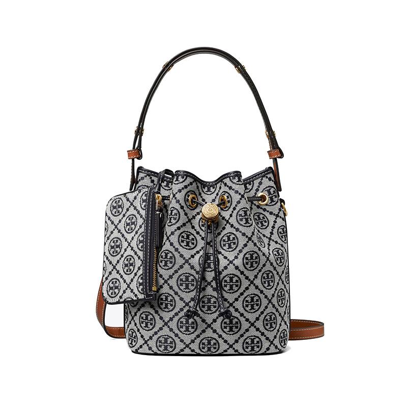 Tory Burch T Monogram Jacquard Drawstring Bucket Bag