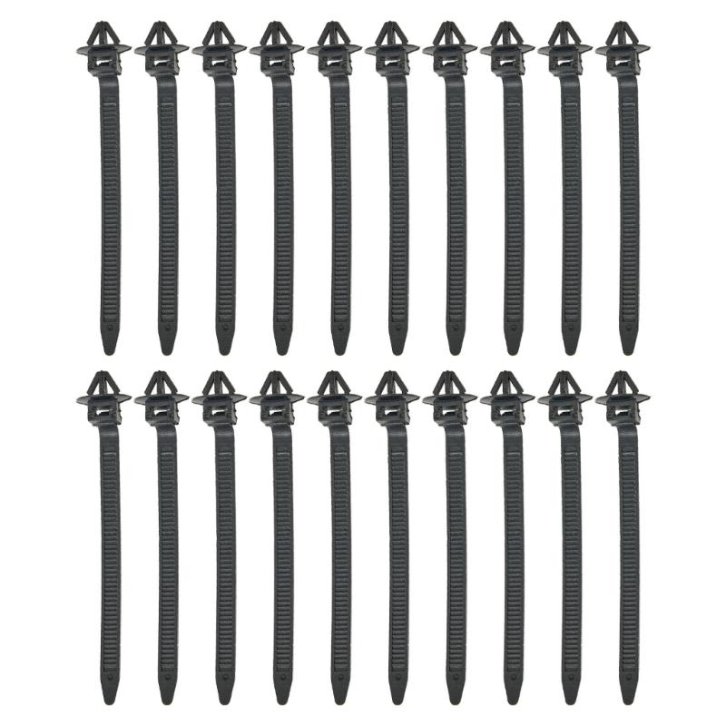 Quick Release Cable Zip Ties Cable Clips for Vehicle Wire Securing Easy Installation Nylon Fasteners Black