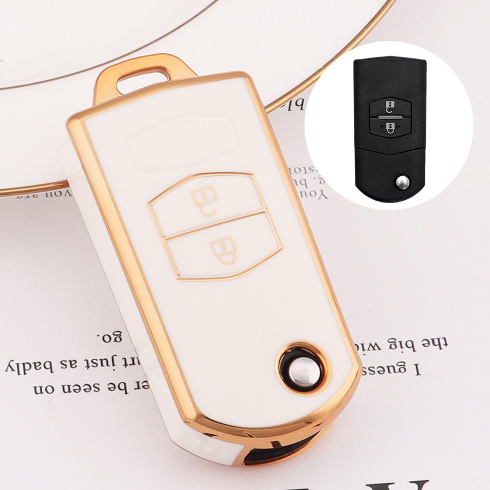 

2 3 кнопки чехол для автомобильного ключа чехол для пульта дистанционного управления брелок сумка протектор TPU держатель для ключей для Mazda 2 3 5 6 CX7 CX9 RX8 MX5 MPV Demio 2Button